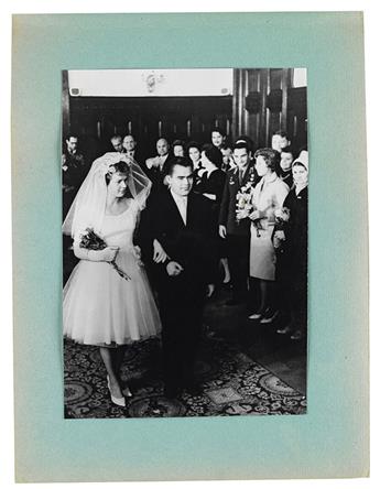 (ASTRONAUTS.) TERESHKOVA, VALENTINA; AND ANDRIYAN NIKOLAYEV. Album of 24 photographs showing their wedding ceremony and honeymoon, Sign
